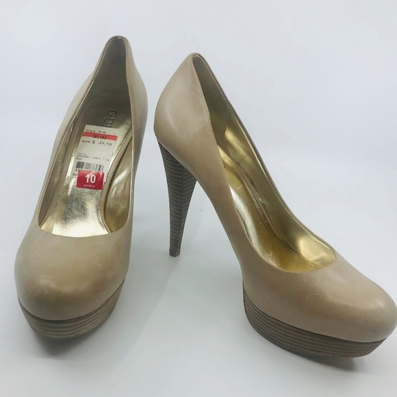 Guess Adriena 2 Natural Leather Platform Pumps - Picture 1 of 8